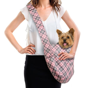 Susan Lanci Scotty Puppy Pink Plaid Cuddle Carrier - Posh Puppy Boutique