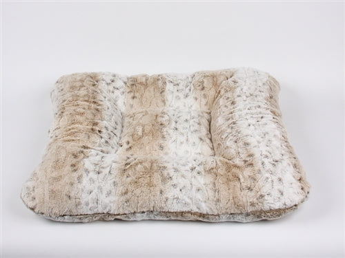 Susan Lanci Soft Snow Leopard Bed - Square