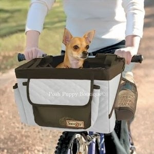 Buddy Bike Basket in Silver - Posh Puppy Boutique