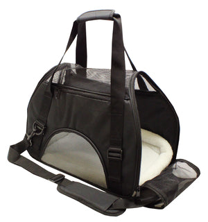 Soft-Sided Pet Carrier in Black