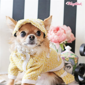 Wooflink Tweed Jacket Yellow - Posh Puppy Boutique