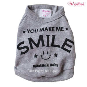 You Make Me Smile Sweatshirt- Gray - Posh Puppy Boutique