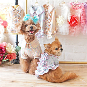 Wooflink My Vintage Mini Dress - Peach - Posh Puppy Boutique