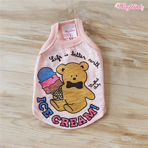 Wooflink Life Is Better With Ice Cream Top - Pink - Posh Puppy Boutique