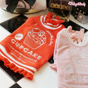 Wooflink Cupcake Sweatshirt Red - Posh Puppy Boutique
