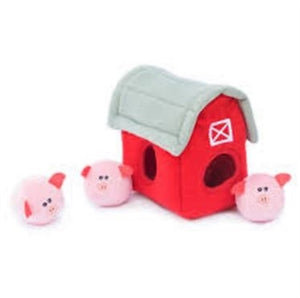 Zippy Paws Burrows - Pig Barn Toy - Posh Puppy Boutique