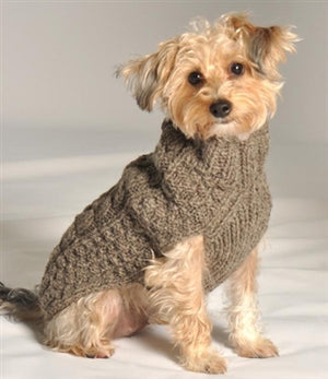 Cable Knit Sweater - Grey - Posh Puppy Boutique