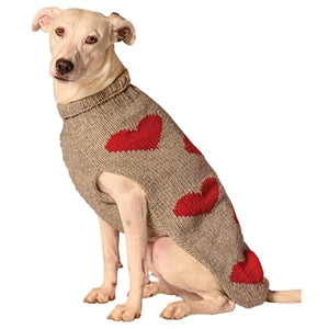 Red Hearts Sweater - Posh Puppy Boutique