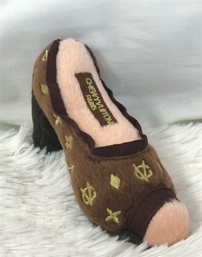 Brown Chewy Vuiton Shoe Plush Toy
