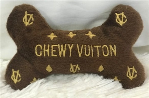 Brown Chewy Vuiton Bone Plush Toy