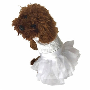 White Fufu Tutu Dog Wedding Tutu - Posh Puppy Boutique