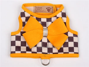 Susan Lanci Contrasting Trim Bailey Harnesses- Windsor Check Collection - Posh Puppy Boutique