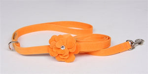 Susan Lanci Tinkie's Garden Flowers Collection Ultrasuede Dog Leashes - Many Colors - Posh Puppy Boutique
