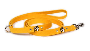 Susan Lanci Bees Collection Ultrasuede Dog Leashes - Five Colors - Posh Puppy Boutique
