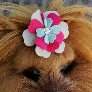 Susan Lanci Blossom Hair Bow - Posh Puppy Boutique