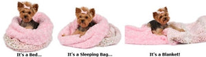 Susan Lanci Pink Shag Cuddle Cup Bed - Posh Puppy Boutique