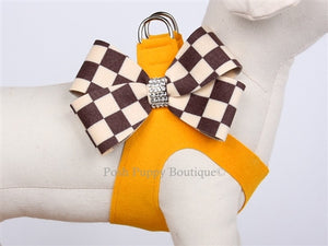 Susan Lanci Step In Harnesses- Windsor Check Collection -Nouveau Bow - Posh Puppy Boutique