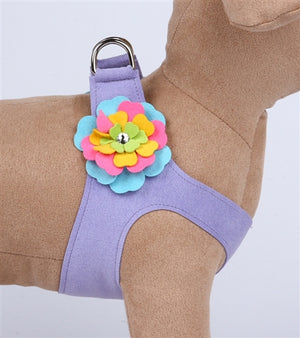 Susan Lanci Fantasy Flower Collection Step-In Harness - French Lavender - Posh Puppy Boutique