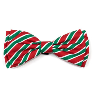 Holiday Stripe Bow Tie - Posh Puppy Boutique