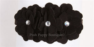 Susan Lanci Tinkie's Garden Ultrasuede Collar in Many Colors - Posh Puppy Boutique