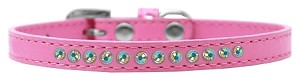 AB Crystal Leather Puppy Collar- Many Colors - Posh Puppy Boutique