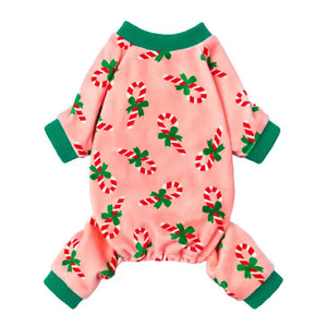 Christmas Candy Cane Dog Pajamas