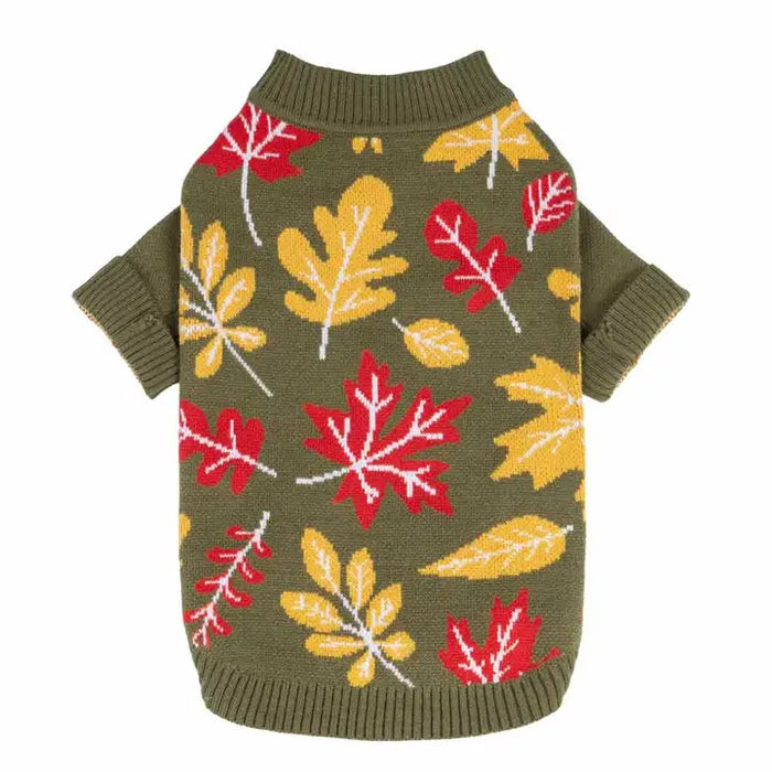Maple Leaves Dog Sweater