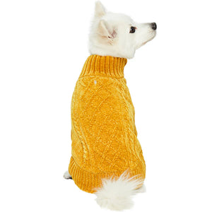 Cozy Dreams Dog Sweater in Mustard