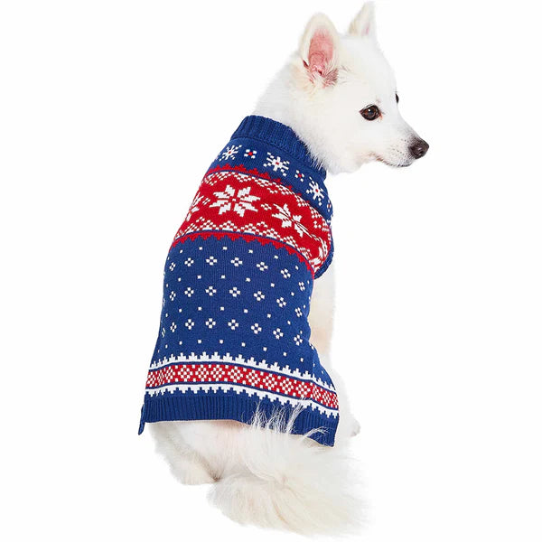 Christmas Tree Reindeer and Snowflake Sweater in Navy