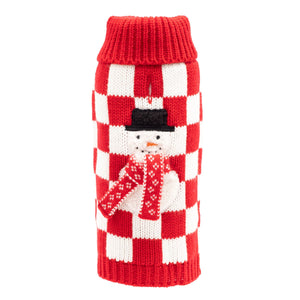 Checkerboard Snowman Sweater