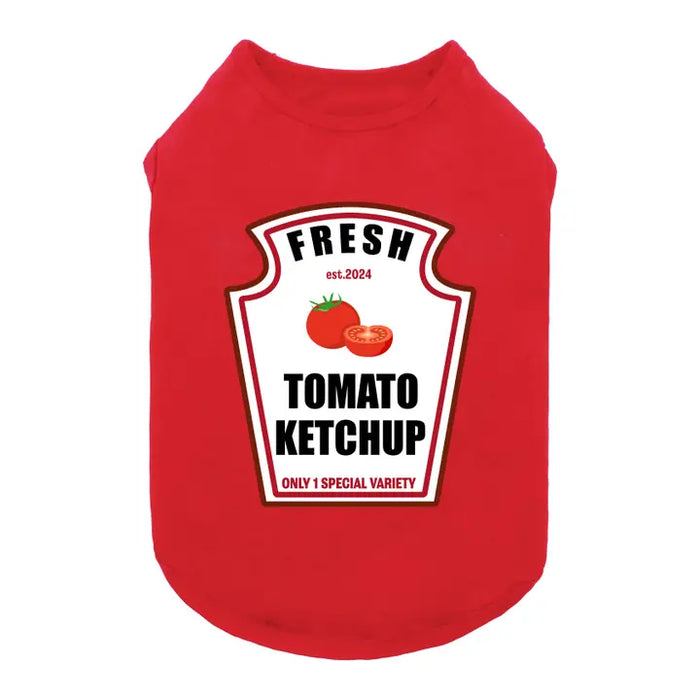 Tomato Ketchup Dog Shirt