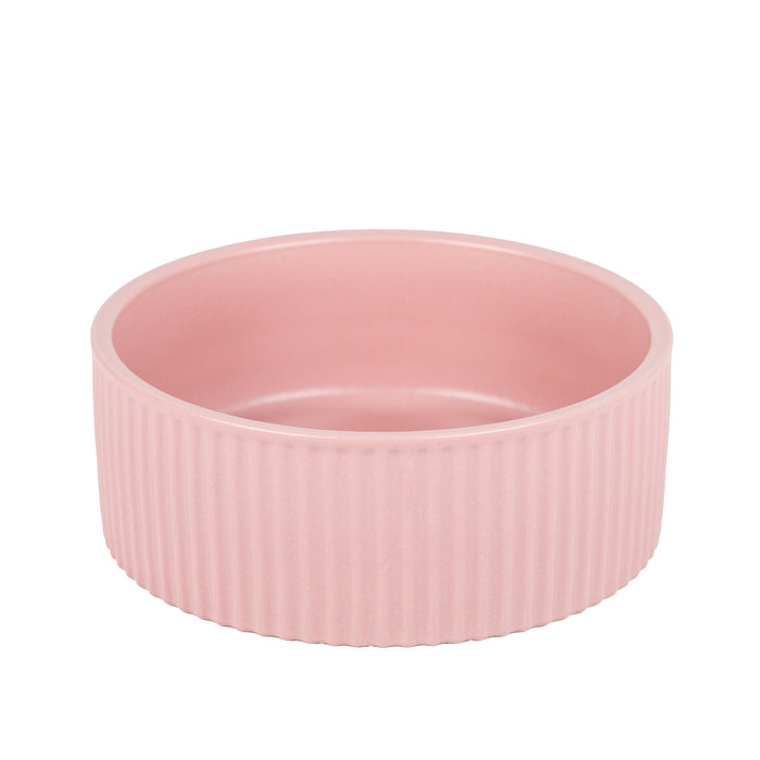 Jardin Ribbed Pet Bowl in Pink