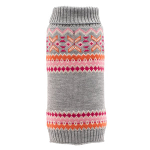 Fairisle Turtleneck Sweater in Pink