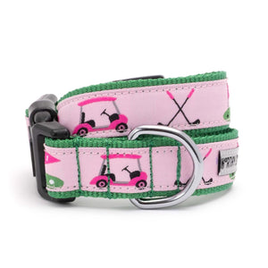 Pink Golf Dog Collar & Lead