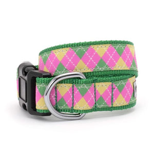 Bright Argyle Dog Collar & Lead