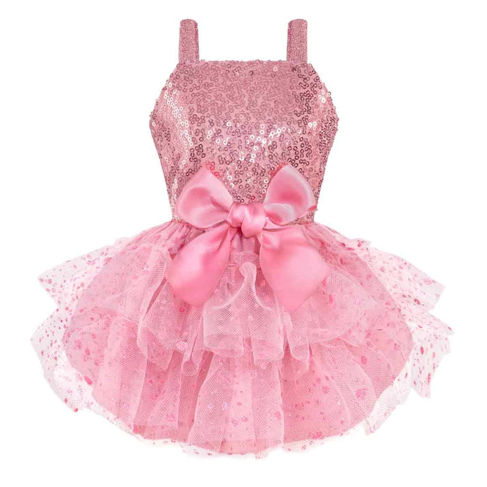 Sparkly Sequin Dog Tutu Dress in Pink