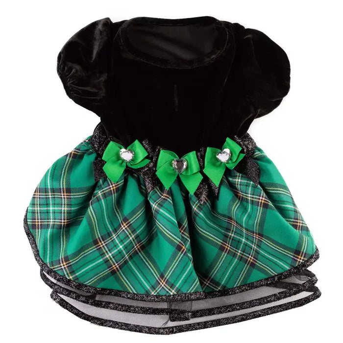 Green Tartan Plaid Christmas Dress