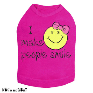 I Make People Smile (Girl) Dog Tank Many Colors
