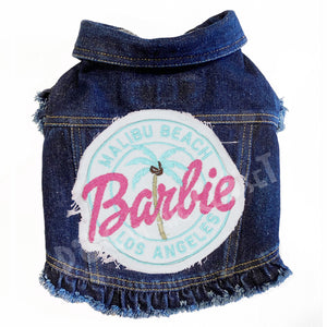 Blue Denim Ruffle Malibu Barbie Dog Jacket