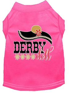 Derby Doll Screen Print Dog Shirt in Many Colors