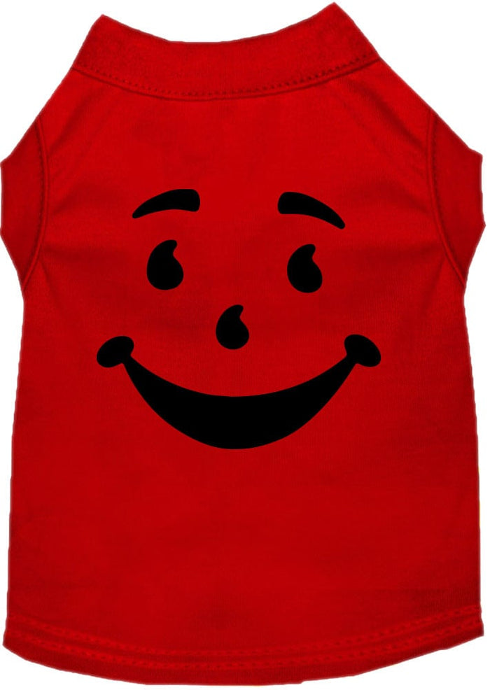Happy Drink Man Costume Screen Print Shirt in Red