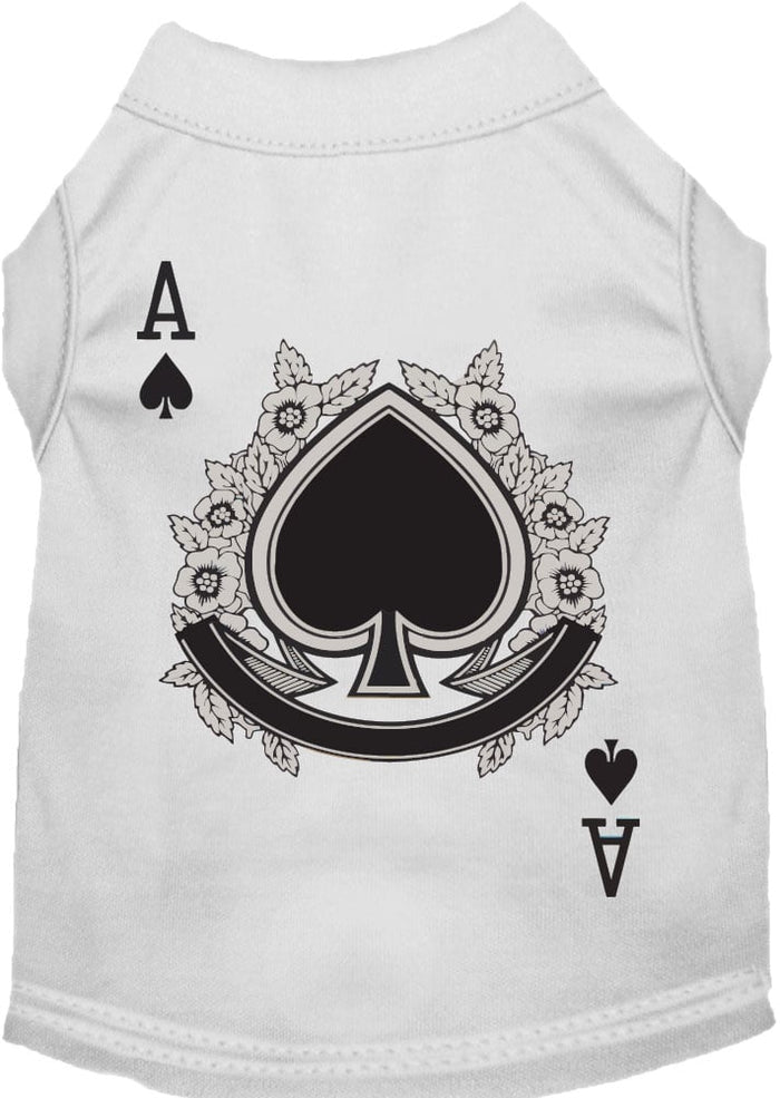 Ace of Spades Costume Screen Print Shirt in White