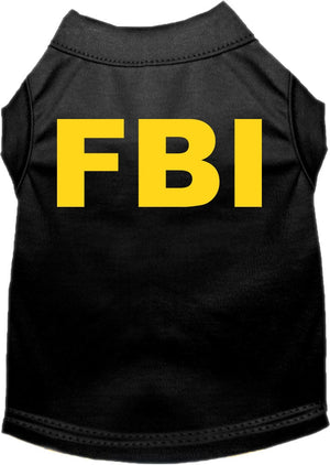 FBI Costume Screen Print Shirt in Black