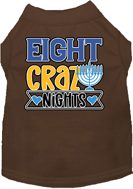 Eight Crazy Nights Screen Print Dog Shirt in Many Colors
