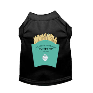 Sniffany French Fries Tee in Black