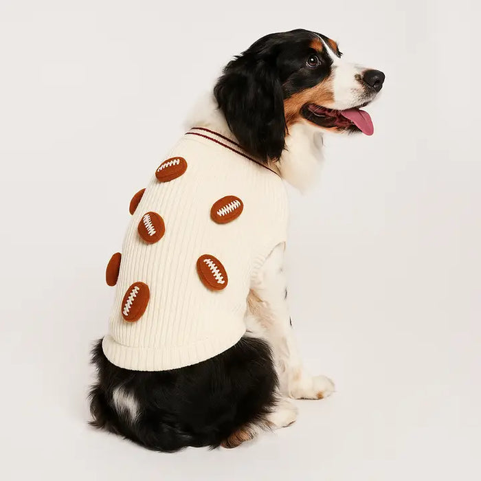 Football 3D Icon Applique Sweater