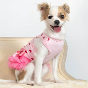 Sparkly Heart Dog Tutu Dress