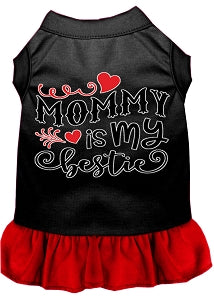 Mommy is my Bestie Screen Print Dog Dress in Many Colors