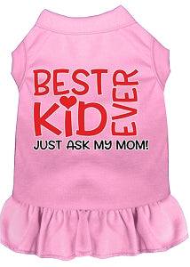 Ask My Mom Screen Print Dog Dress in Many Colors