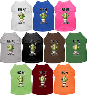 Hug Me, Dare You Screen Print Dog Shirt in Many Colors